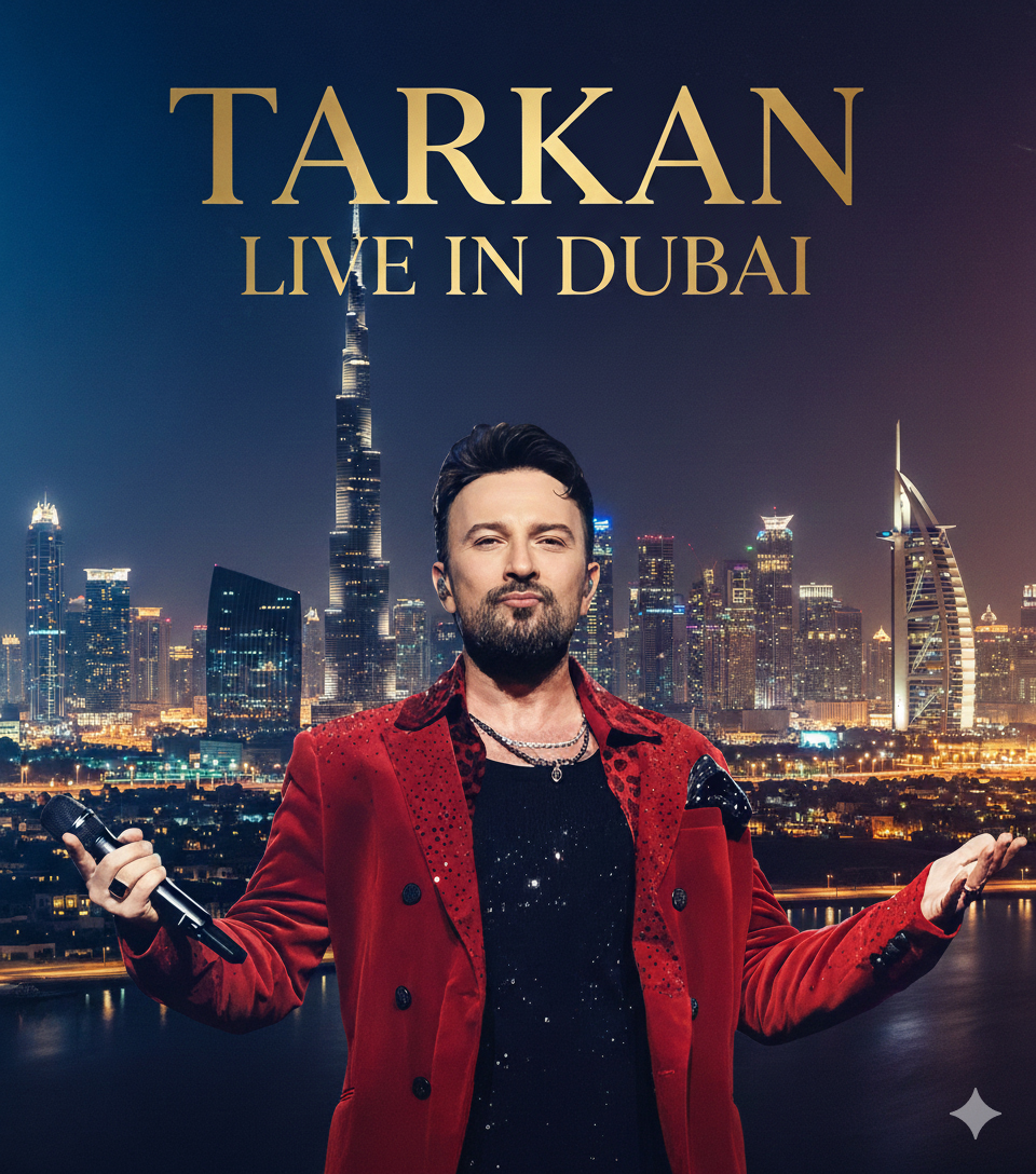 Dubai İkonları Air Arabia İle 3 Gece Megastar Tarkan Konseri Sahne Önü Golden Circle Kategori Bilet Dahil